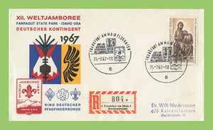 Germany 1967 World Scout Jamboree, Idaho USA, 1.10Dm reg. cover