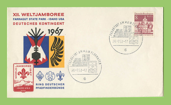 Germany 1967(26.7) World Scout Jamboree, Idaho USA, 8pf  reg. cover