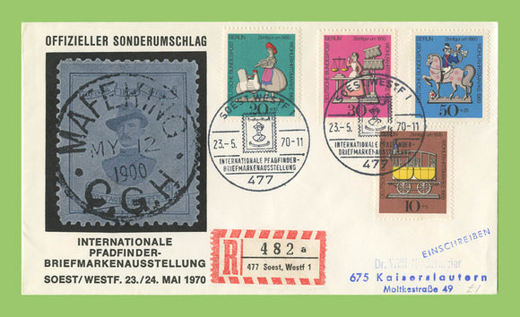 Germany 1970 International Scout Stamp Exhibition, Soest/Westf, (Berlin stamps) cover