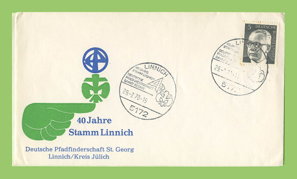 Germany 1970 40 Years od St. Georg Scouts Linnich special cancel cover