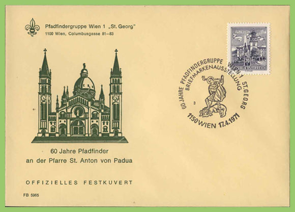 Austria 1971 60th Anniversary of St Georg Scouts, Vienna Exhibition special cancel Cover