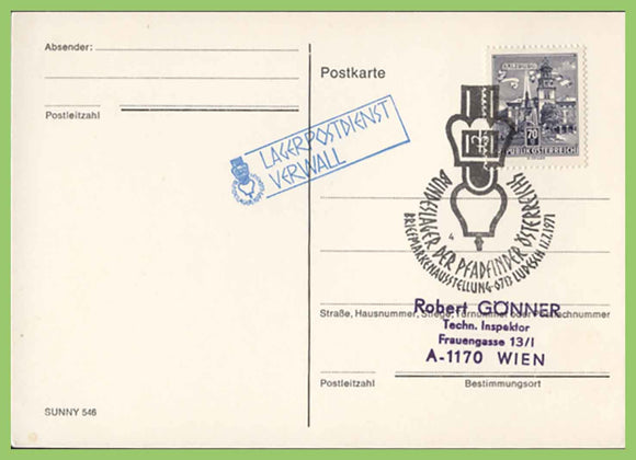 Austria 1971 Scouts Stamp exhibition, Ludesch, special cancel Card
