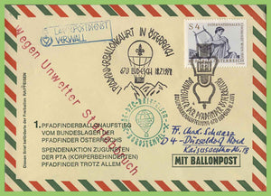 Austria 1971 Scouts Stamp Exhibition/ Ballon Flight, Ludesch, multi cachet cover