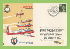 G.B. 1974 RAFA Display Exeter, The Swords flown cover