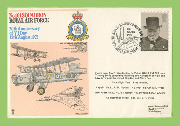 G.B. 1975 No 101 Squadron, 3oth Anniversary of V J Day, RAF flown cover