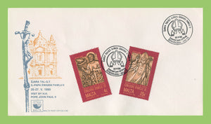 Malta 1990 Popes Visit set First Day Cover, Birkirkara