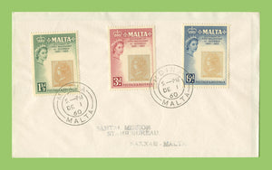 Malta 1960 Centenary of Malta Postage Stamps plain First Day Cover, Mdina