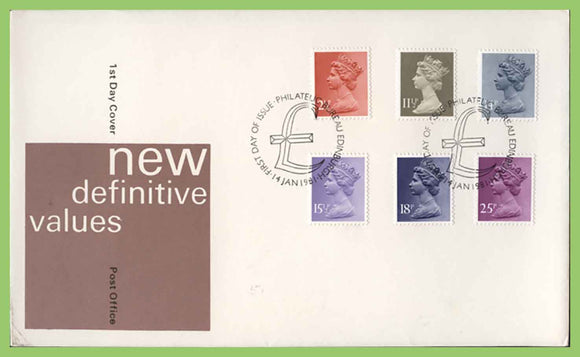 G.B. 1981 six definitives on Post Office u/a Mail First Day Cover, Bureau