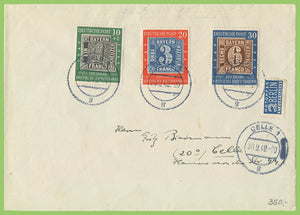 Germany 1949 Stamp Centenary set on Cover