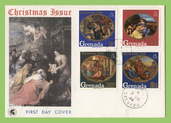 Grenada 1968 Christmas set on First Day Cover