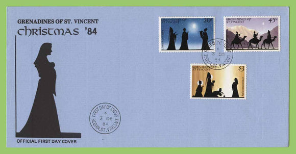 St Vincent (Grenadines) 1984 Christmas set on First Day Cover