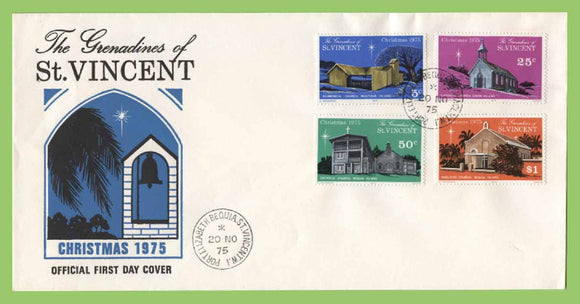 St Vincent (Grenadines) 1975 Christmas set on First Day Cover