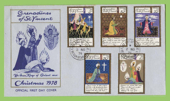 St Vincent (Grenadines) 1978 Christmas set on First Day Cover