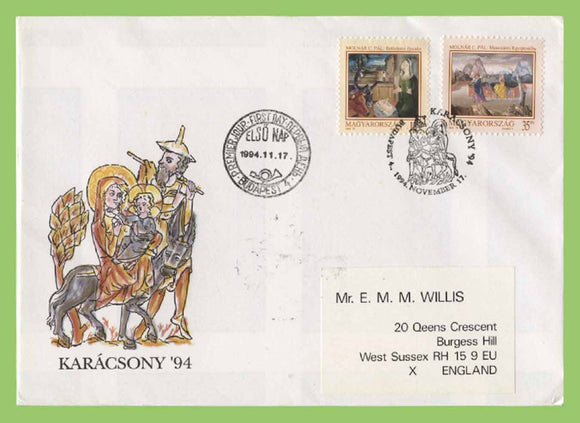 Hungary 1994 Christmas First Day Cover