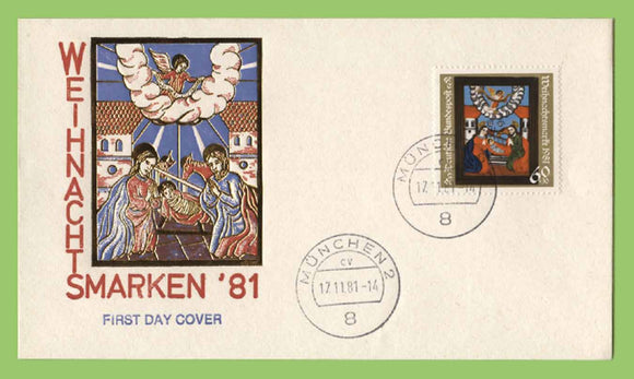 Germany 1981 60pf + 30pf Christmas First Day Cover