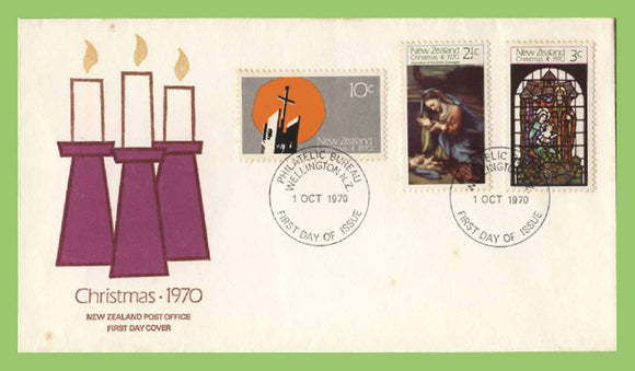New Zealand 1970 Christmas set on First Day Cover