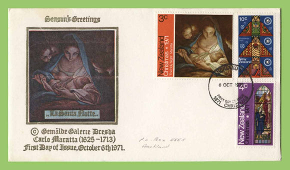 New Zealand 1971 Christmas set on First Day Cover