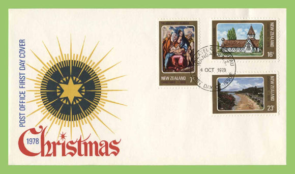 New Zealand - 1978 Christmas set on First Day Cover, Wanganui