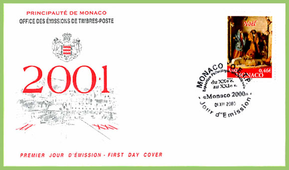 Monaco 2000 Christmas issue First Day Cover