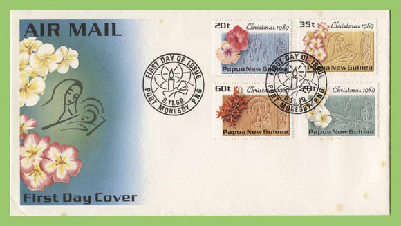 Papua New Guinea 1989 Christmas set on First Day Cover