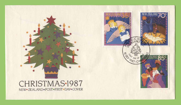 New Zealand - 1987 Christmas set on First Day Cover, Wanganui