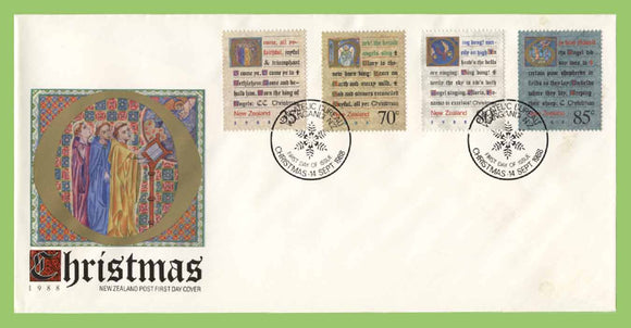 New Zealand - 1988 Christmas set on First Day Cover, Wanganui