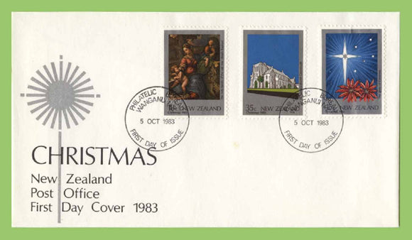 New Zealand - 1983 Christmas set on First Day Cover, Wanganui
