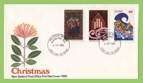 New Zealand - 1982 Christmas set on First Day Cover, Wanganui