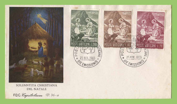 Vatican 1965 Christmas First Day Cover