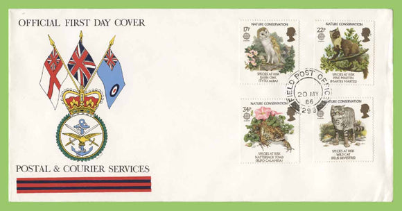 G.B. 1986 Nature Conversation set on British Forces First Day Cover, BFPS 299