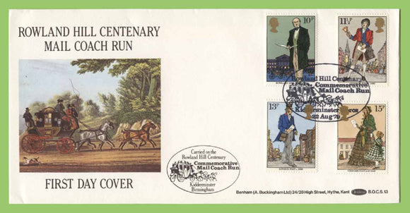 G.B. 1979 Rowland Hill set on Benham First Day Cover, Kidderminster