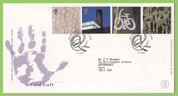 G.B. 2000 Art & Craft set on Royal Mail First Day Cover, Salford