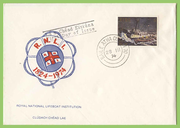 Ireland 1974 150th Anniv of RNLI issue (life buoy)First Day Cover