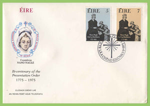 Ireland 1975 Bicentenary of Presentation Order of Nuns set (Nano Nagle) First Day Cover