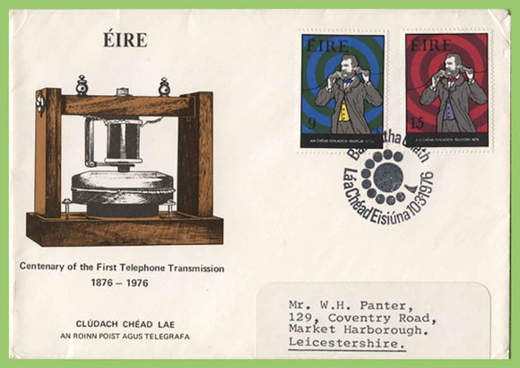 Ireland 1976 Centenary of Telephone  set First Day Cover