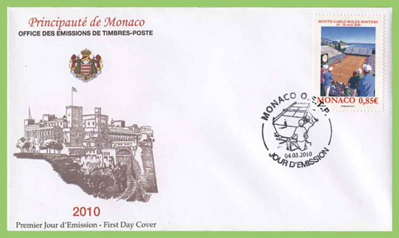 Monaco 2010 Tennis Masters First Day Cover