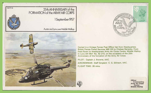 G.B. 1982 25th Anniversary of Army Air Corps, BFPS 5782, RAF FF39