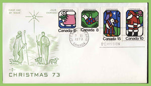 Canada 1973 Christmas set on Rose Craft First Day Cover