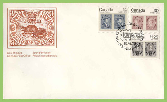 Canada 1978 Capex set of three on First Day Cover