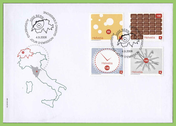 Switzerland 2008 Through the Eyes of Foreign Artists set on First Day Cover