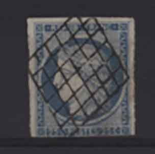 France 1850 25c Ceres blue used, YT4