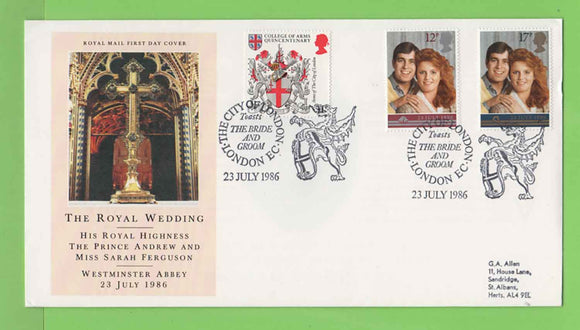 G.B. 1986 Royal Wedding/ City of London (wedding day) commemorative cover