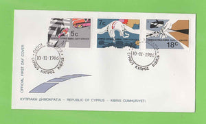 Cyprus 1986 Road Safety set on First Day Cover