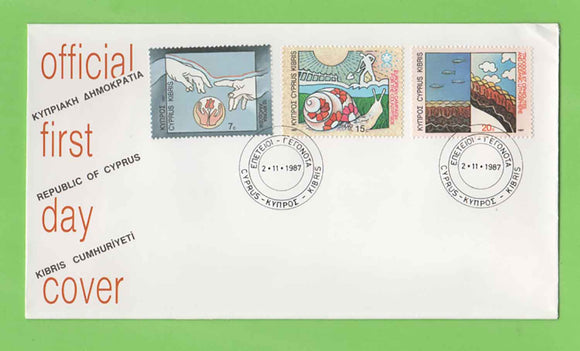 Cyprus 1987 Anniversaries & Events set on First Day Cover