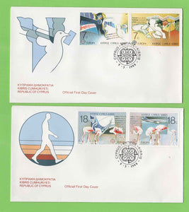 Cyprus 1988 Transport & Communications set on two First Day Covers