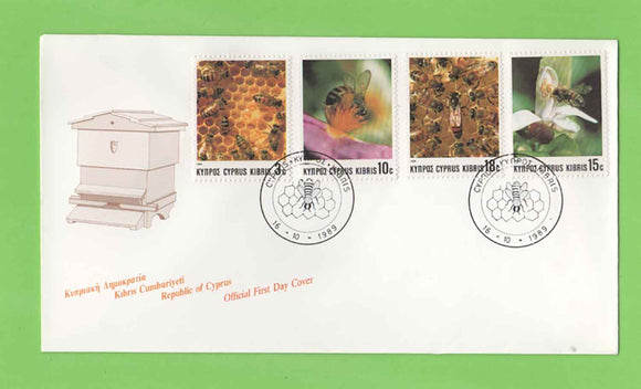 Cyprus 1989 Bees set on First Day Cover