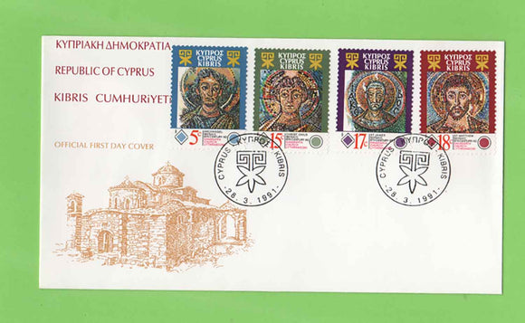 Cyprus 1991 6th-century Mosaics from Kanakaria Church set on First Day Cover