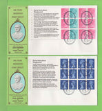 G.B. 1972 Wedgwood Booklet Pane set on four First Day Covers, Barlaston