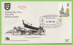 G.B. 1980 RNLI cover No 55, Brighton Boat Show, with carried cachet