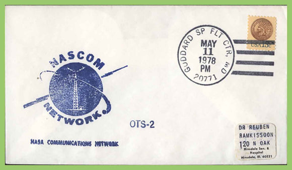 U.S.A. 1978 NASCOM cachet cover, Goddard Space Flight Centre